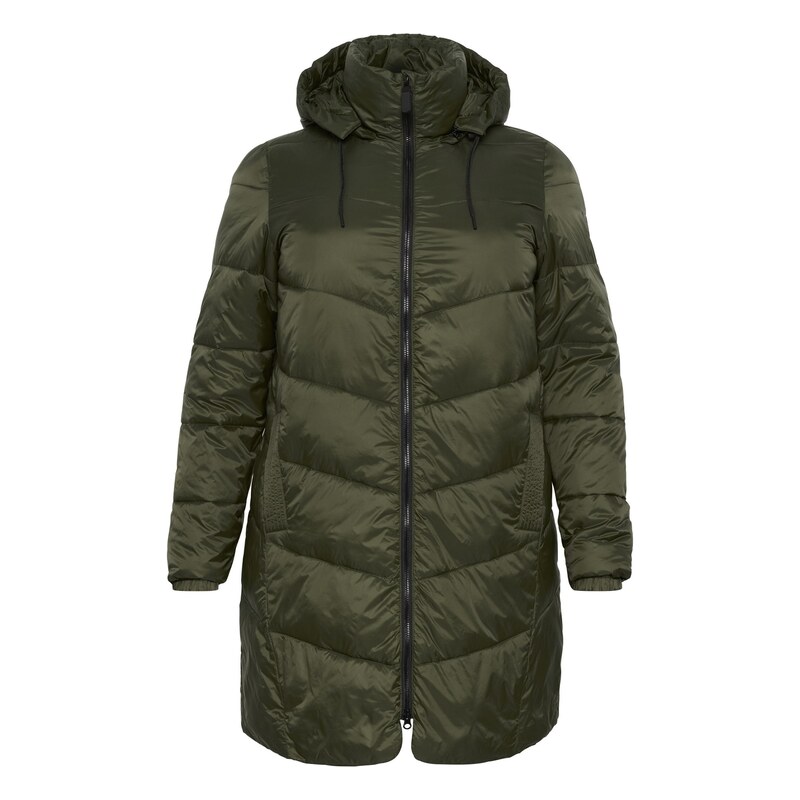 KAFFE CURVE Zimní bunda Susanna khaki