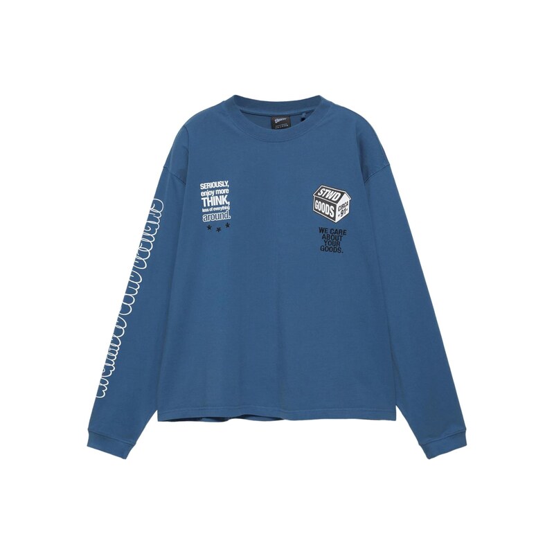 Pull&Bear Tričko STWD COMMUNITY PLAYER safírová / černá / bílá