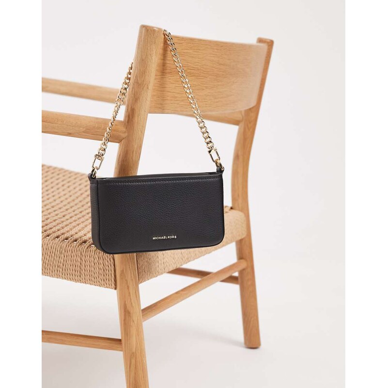 Michael Kors Bryant small crossbody pouchette bag in black