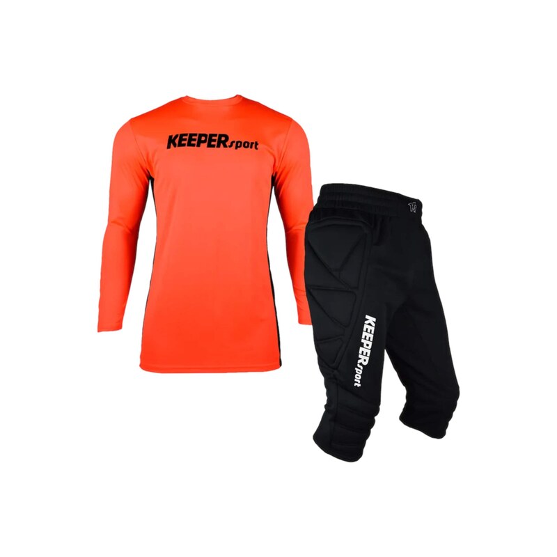 KEEPERsport Tepláková souprava oranžová / černá / bílá
