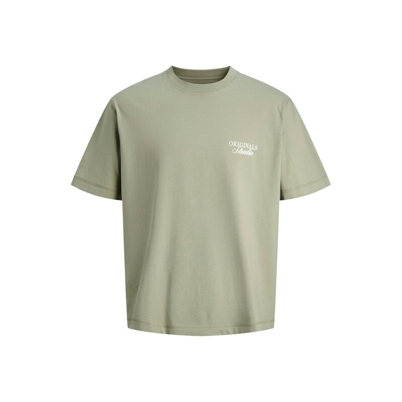 Jack & Jones Plus Tričko olivová / offwhite