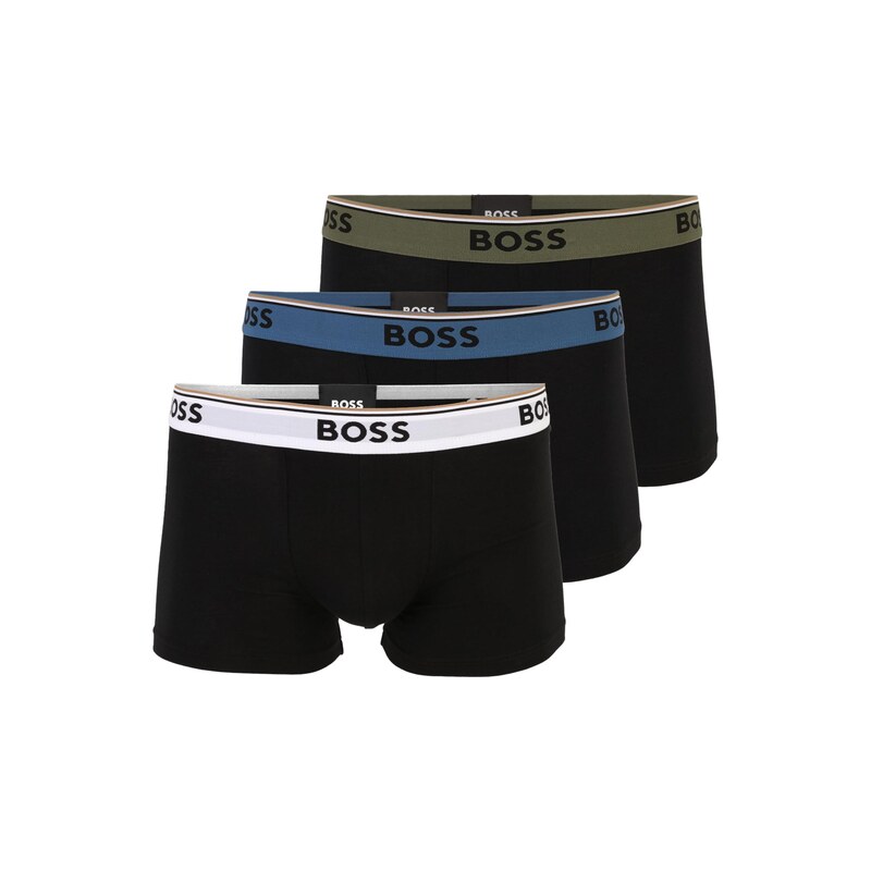 BOSS Boxerky Power modrá / olivová / černá / bílá