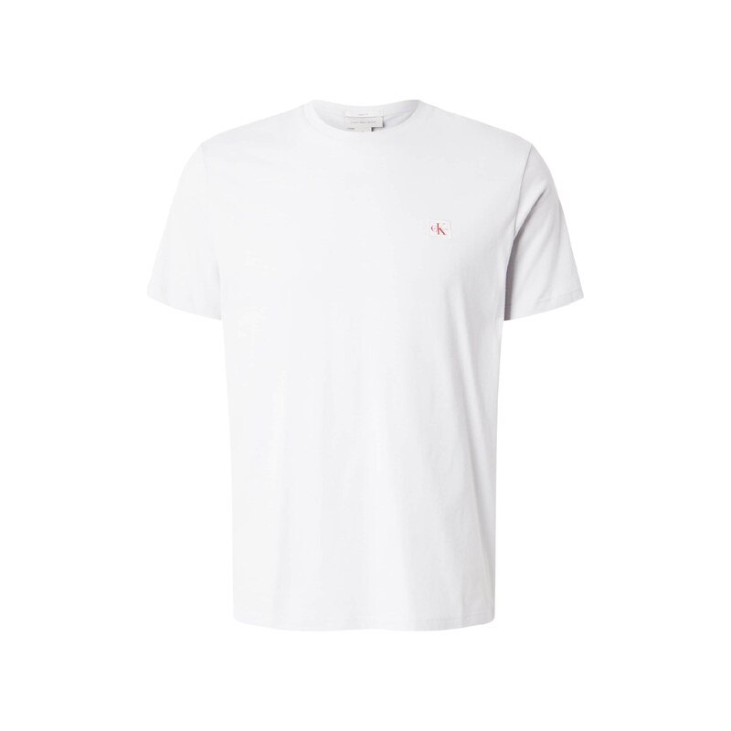 Calvin Klein Jeans Tričko Logo Badge světle šedá / červená