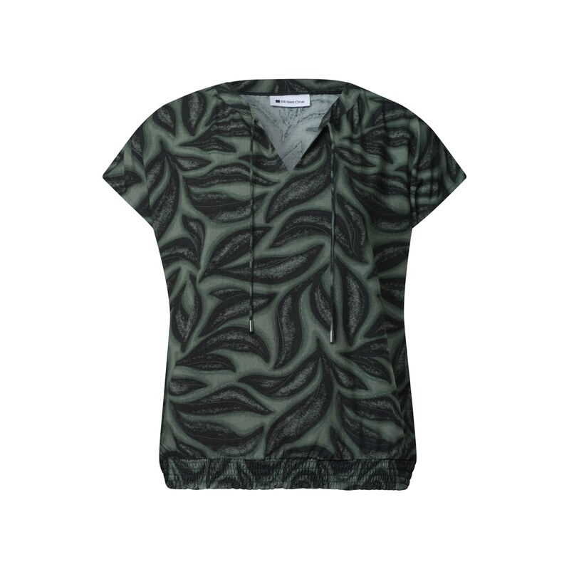 STREET ONE Halenka khaki / jedle / černá