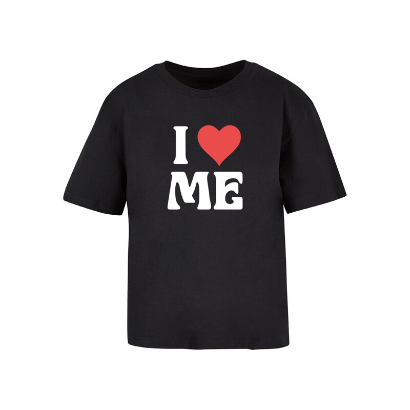 Miss Tee Tričko I Love Me krvavě červená / černá / bílá