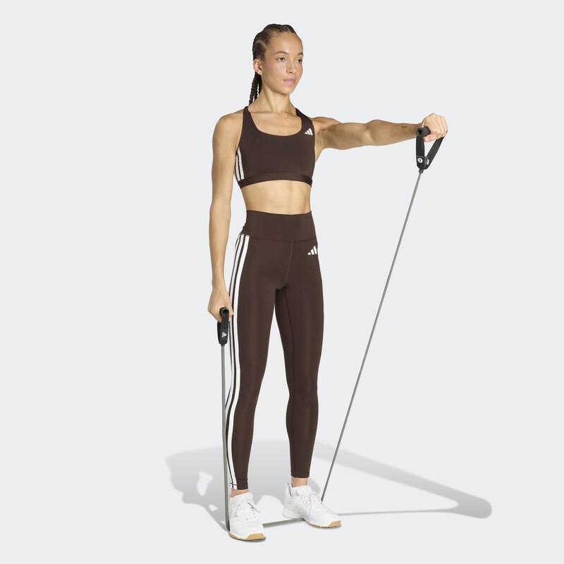 ADIDAS PERFORMANCE Sportovní kalhoty Optime Essentials hnědá