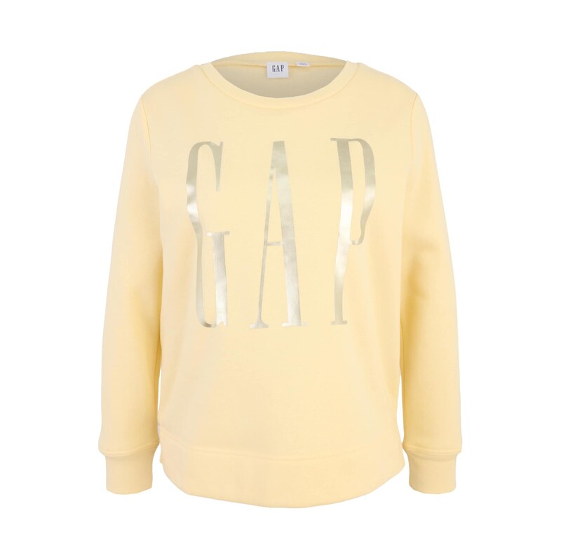 Gap Petite Mikina světle žlutá / stříbrná