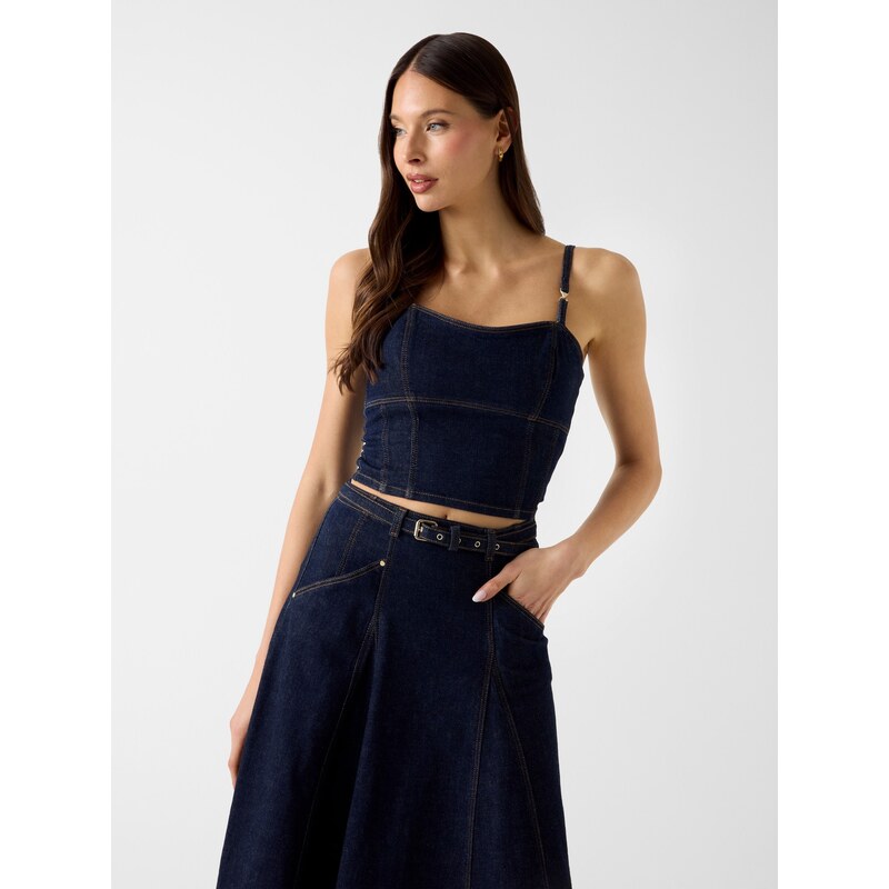 GUESS Džínový top Zelda | Cropped Fit