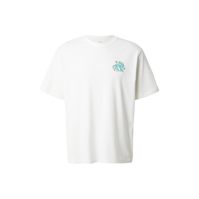 JACK & JONES Tričko JORVINTAGE aqua modrá / černá / bílá