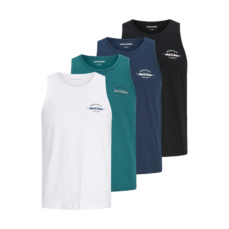 JACK & JONES Tričko JJBRANDON námořnická modř / petrolejová /