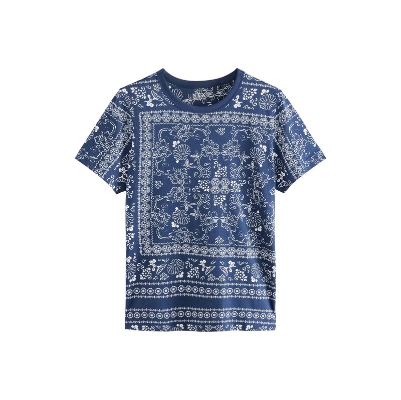 Next Tričko Essentials námořnická modř / bílá