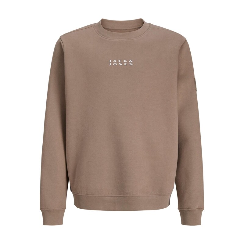 Jack & Jones Junior Mikina hnědá / bílá