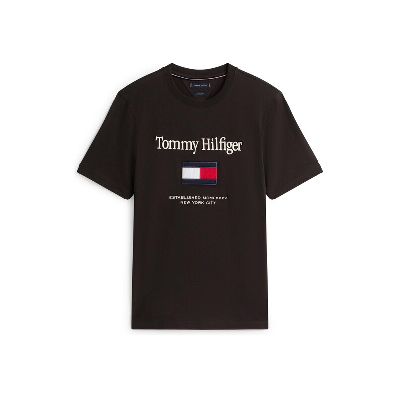 TOMMY HILFIGER Tričko marine modrá / červená / černá / bílá