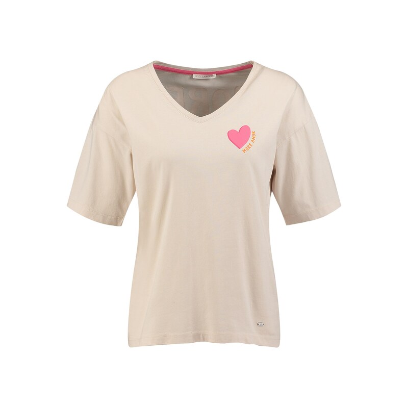 Key Largo Tričko Amor béžová / oranžová / pink / světle růžová