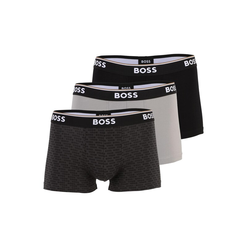 BOSS Boxerky Power šedá / černá