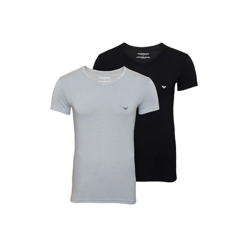 Emporio Armani Tričko šedá / černá