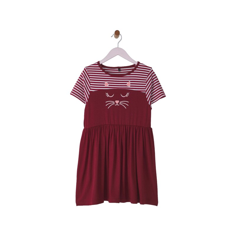 Trendyol Šaty růžová / purpurová / bílá