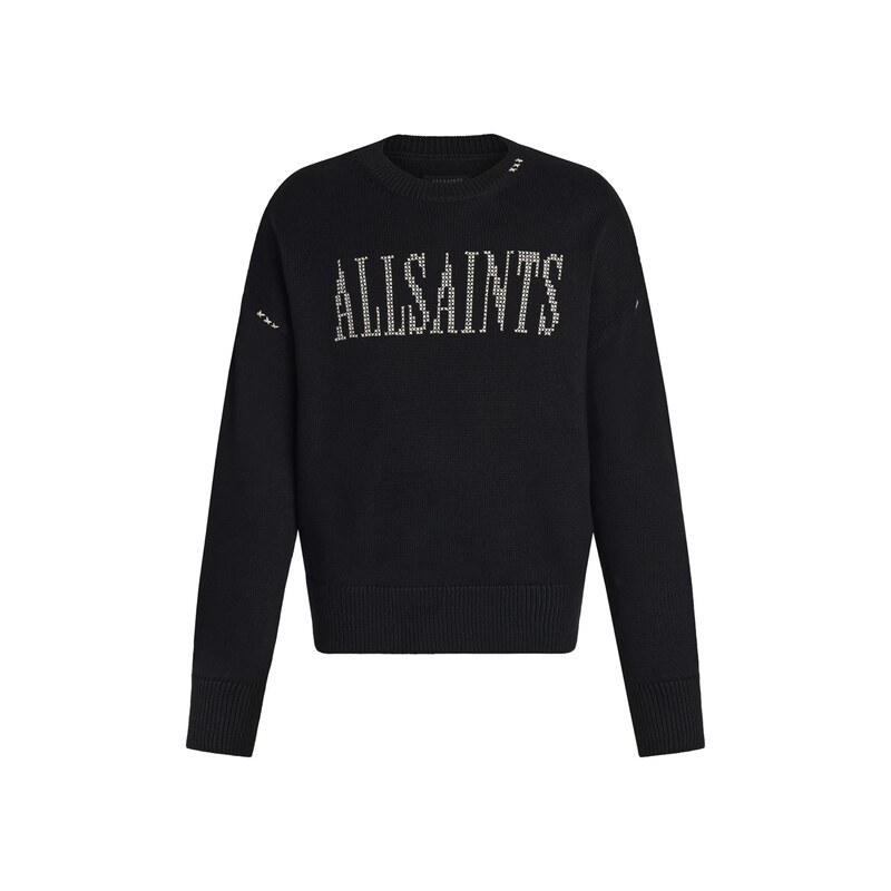 AllSaints Svetr černá / bílá