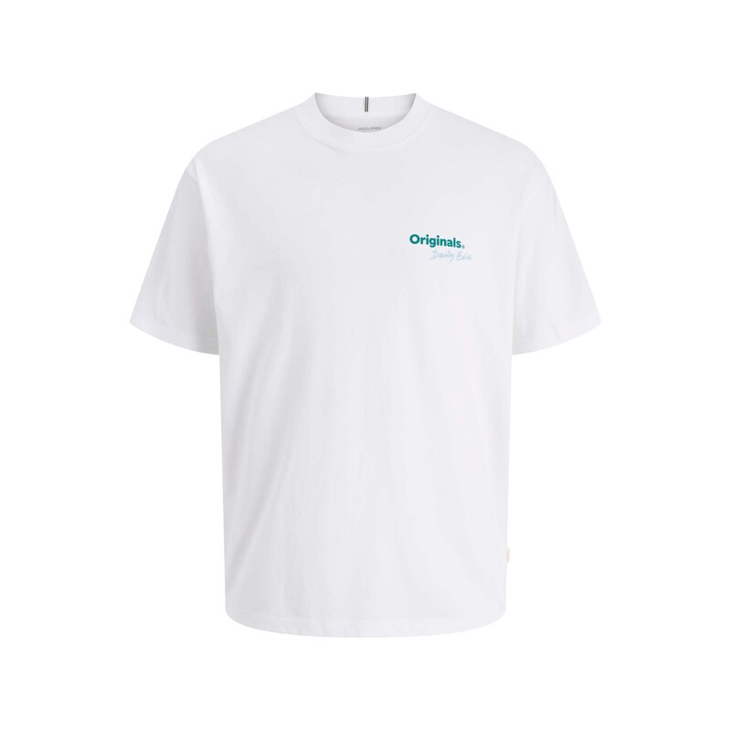 JACK & JONES Tričko pastelová modrá / tmavě zelená / bílá