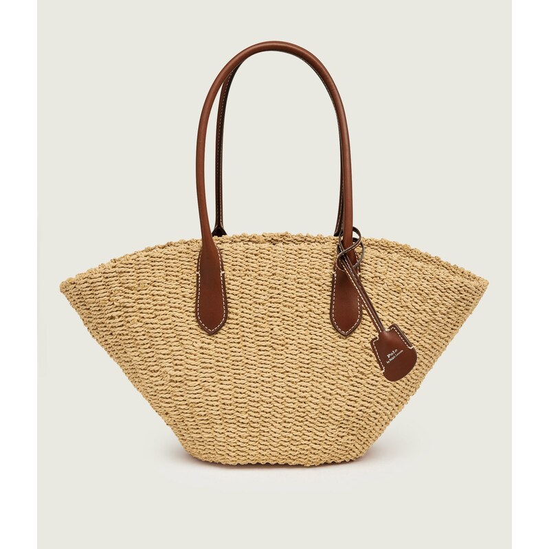POLO RALPH LAUREN Kabelka shopper Bellport s přídavkem kůže