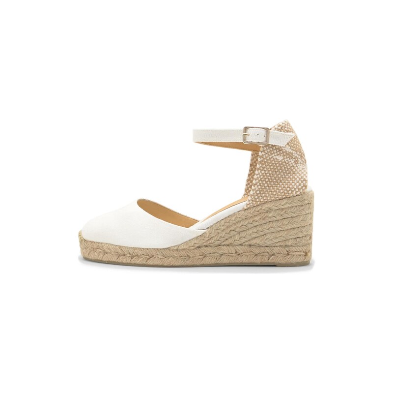 Castañer Espadrilky Carol světle béžová / bílá