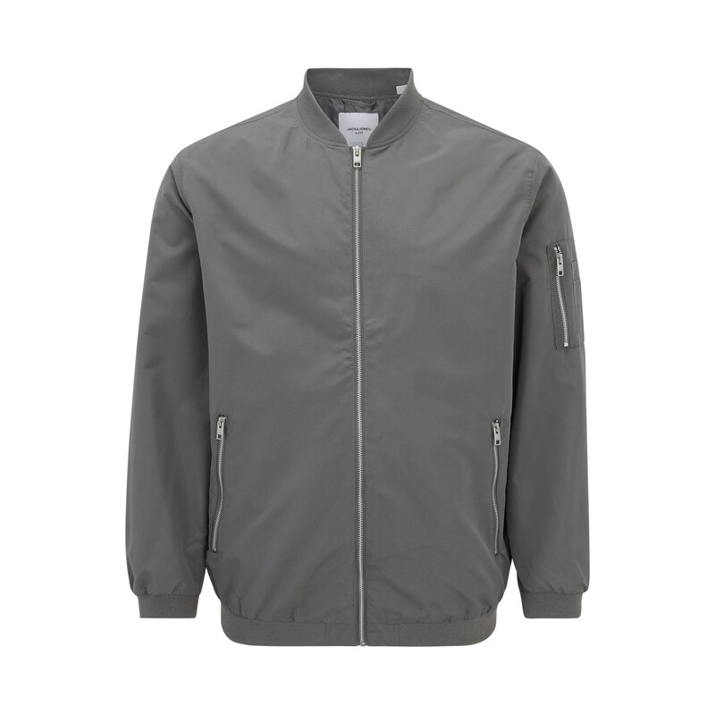 Jack & Jones Plus Přechodná bunda JJERush šedá