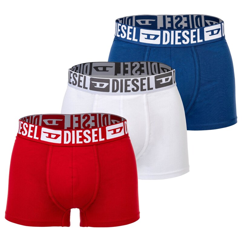 DIESEL Boxerky modrá / červená / bílá