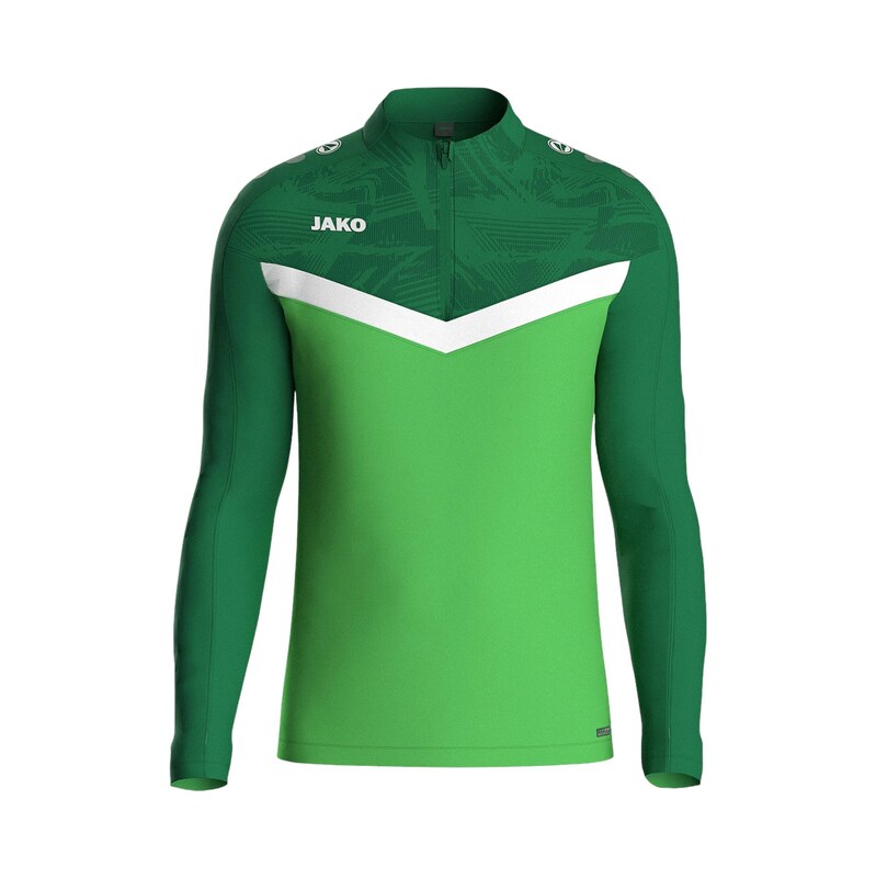 JAKO Sportovní mikina zelená / limetková / bílá