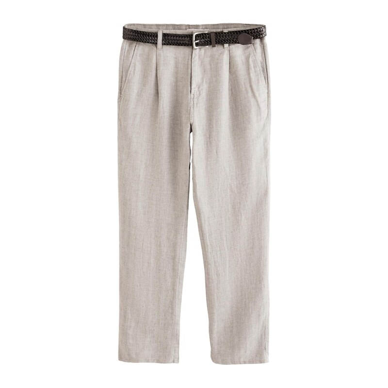 Next Kalhoty se sklady v pase Signature offwhite / přírodní bílá