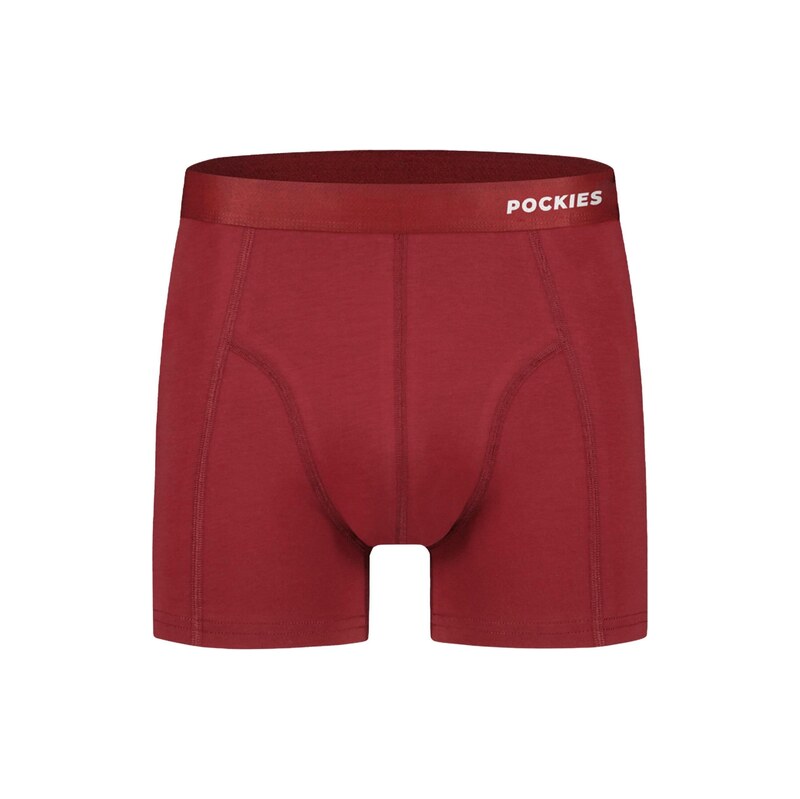 Pockies Boxerky Burgundy Briefs červená / bílá