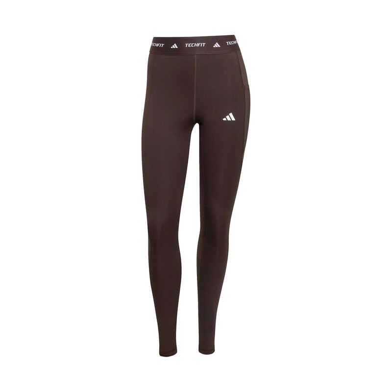 ADIDAS PERFORMANCE Sportovní kalhoty Stash tmavě hnědá / bílá