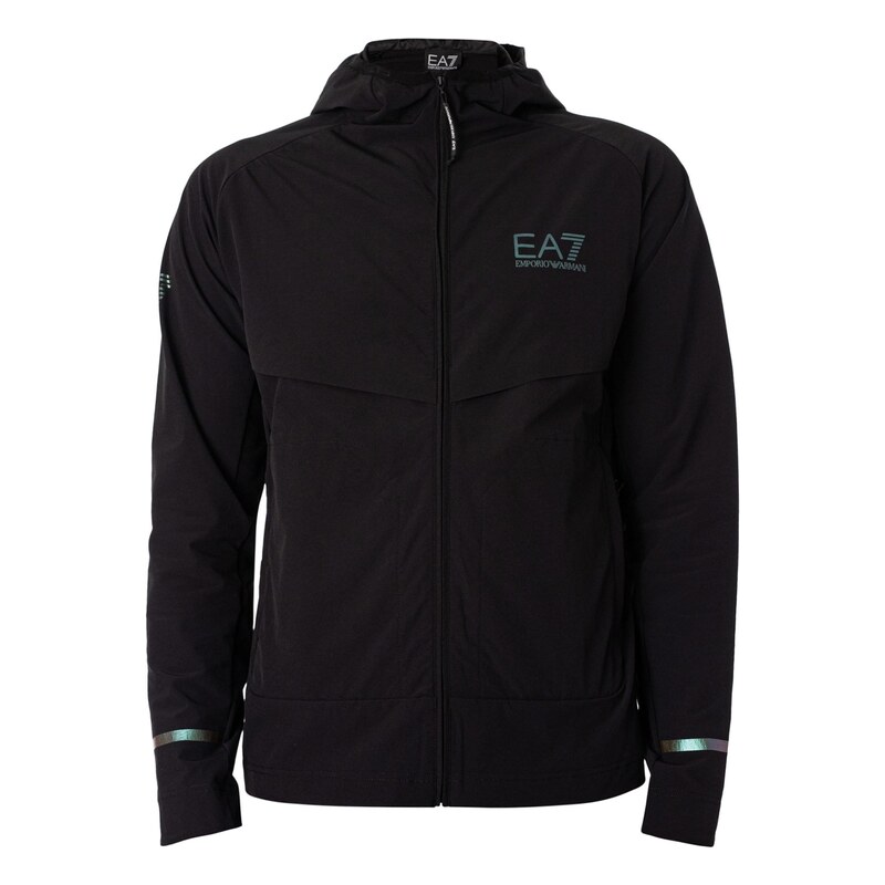 EA7 Emporio Armani Sportovní bunda kouřově šedá / černá