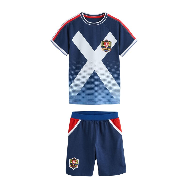 Next Pyžamo Football námořnická modř / žlutá / světle zelená /