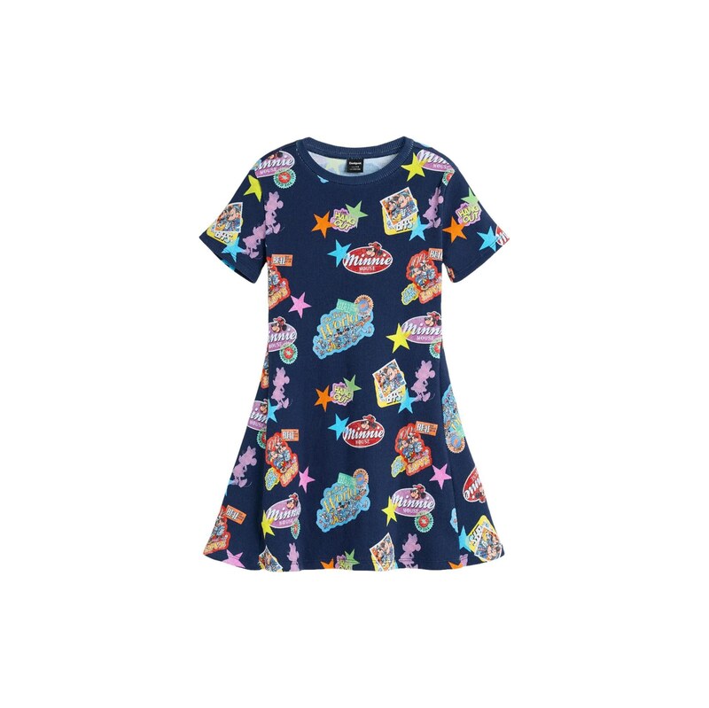 Desigual Šaty námořnická modř / nebeská modř / žlutá / červená