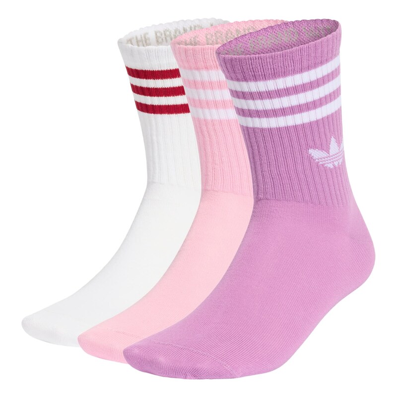 ADIDAS ORIGINALS Ponožky švestková / pudrová / červená / bílá