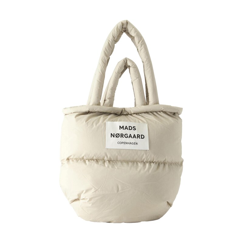 MADS NORGAARD COPENHAGEN Nákupní taška režná / černá / bílá