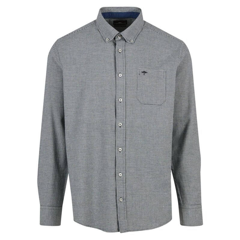 FYNCH-HATTON Košile Houndstooth šedá