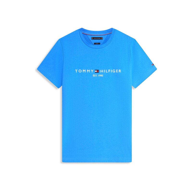 TOMMY HILFIGER Tričko námořnická modř / azurová / červená / bílá