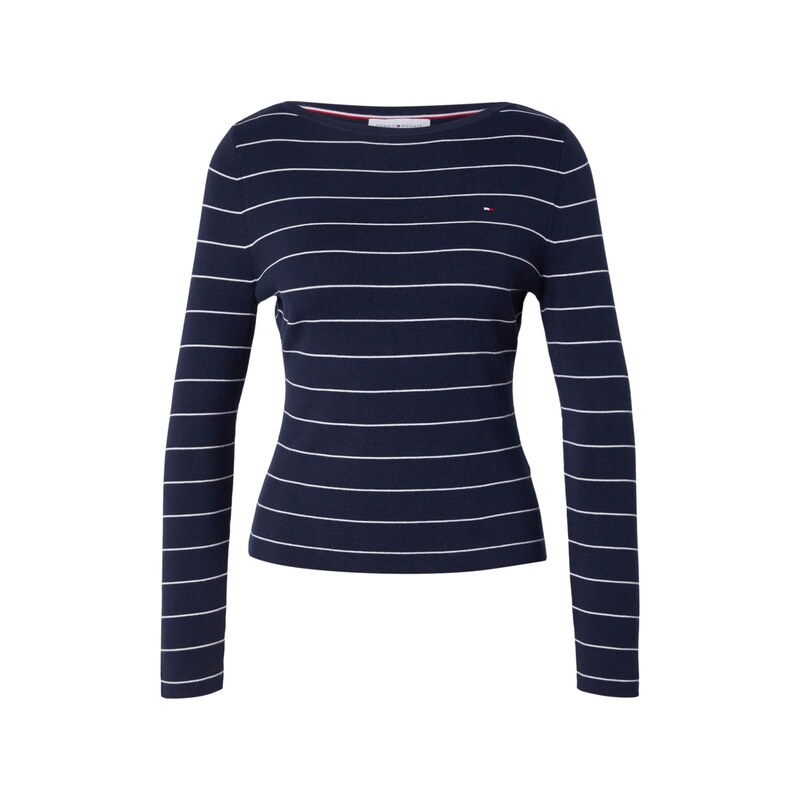 TOMMY HILFIGER Svetr námořnická modř / bílá