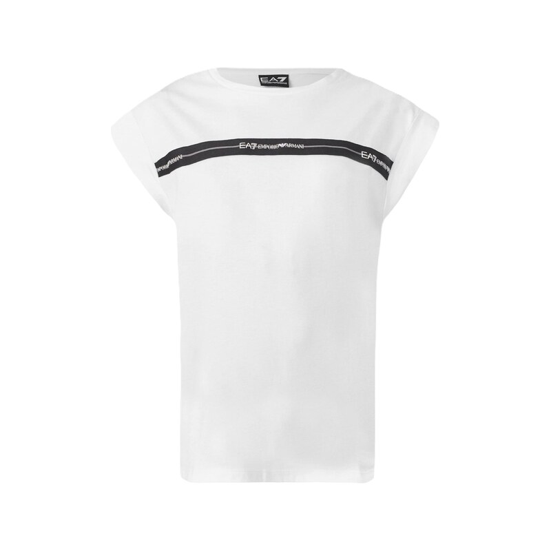 EA7 Emporio Armani Tričko černá / bílá