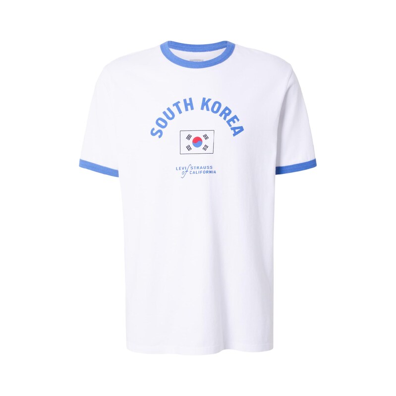 LEVIS  Tričko South Korea Ringer Tee královská modrá / červená /