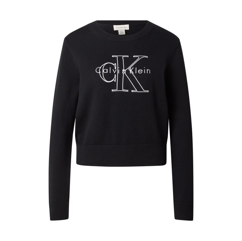 Calvin Klein Jeans Svetr černá / bílá