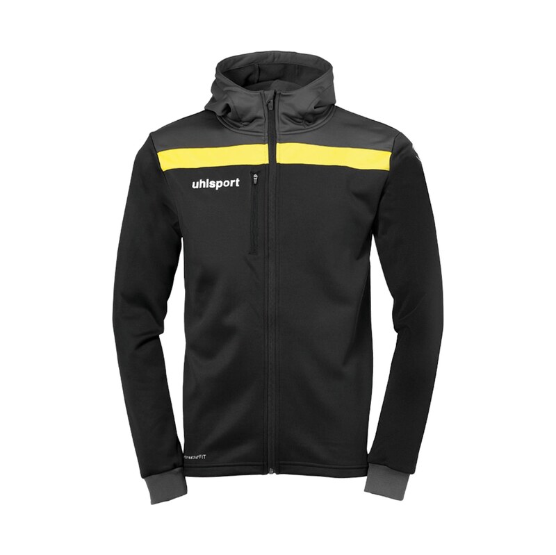 UHLSPORT Sportovní bunda citronová / tmavě šedá / černá / bílá