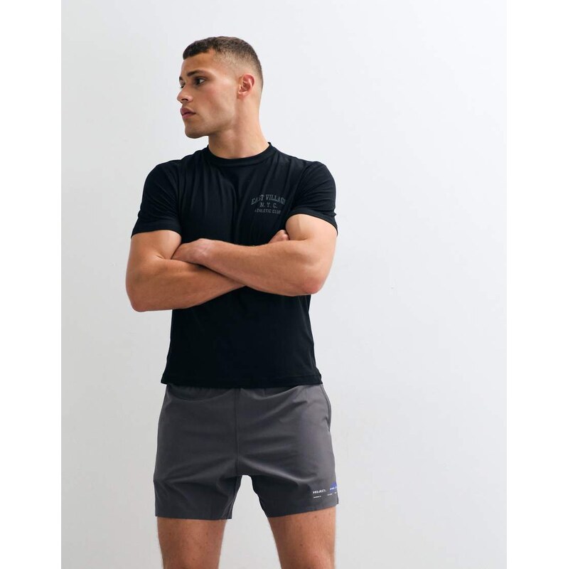 Abercrombie & Fitch YPB lightweight workout shorts in charcoal