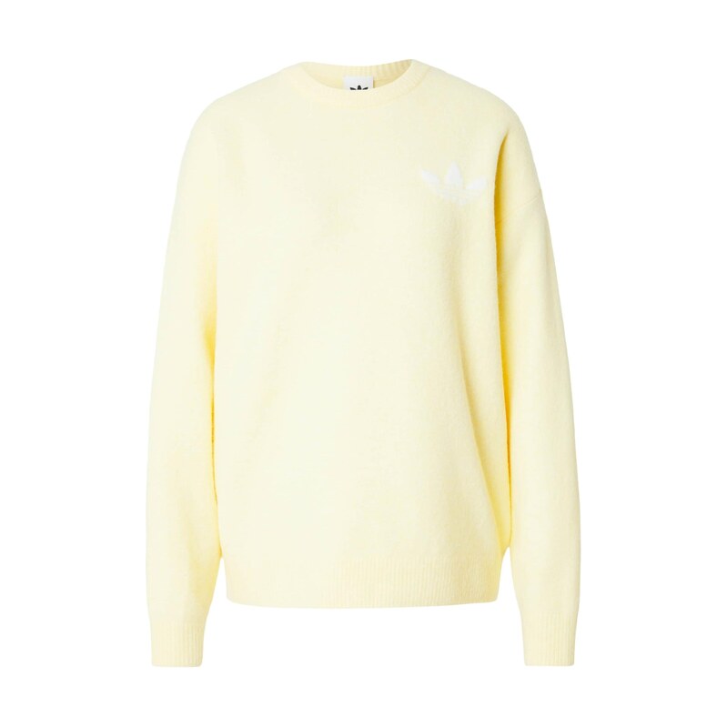 ADIDAS ORIGINALS Svetr Athletic Dept pastelově žlutá / bílá