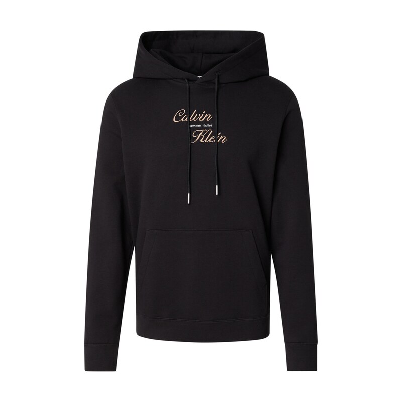 Calvin Klein Jeans Mikina cappuccino / černá / bílá