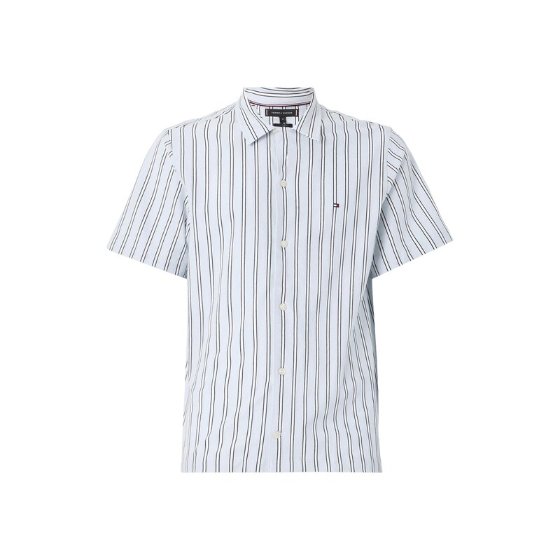TOMMY HILFIGER Košile světlemodrá / černá / bílá