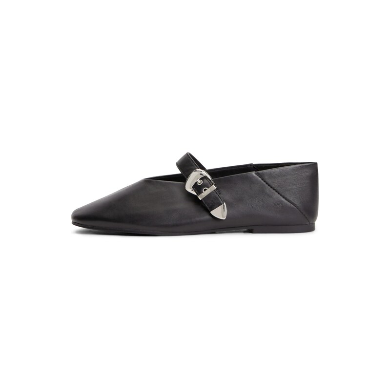 Tommy Jeans Baleríny s řemínky Pointed Toe Buckle černá