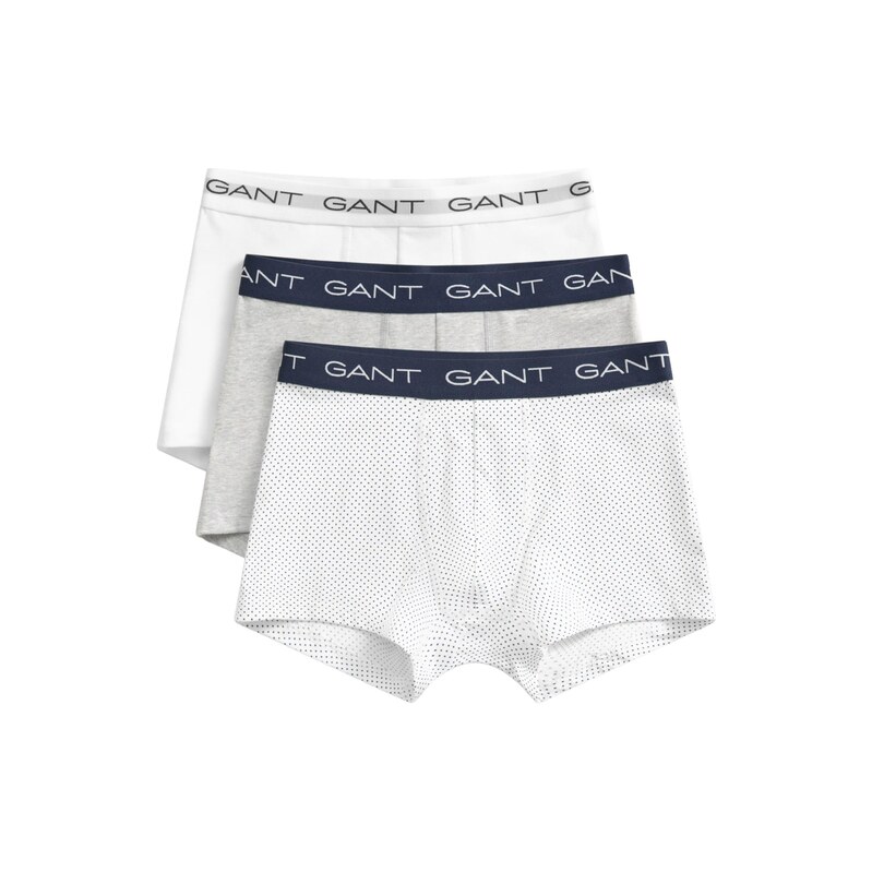 GANT Boxerky námořnická modř / šedý melír / bílá