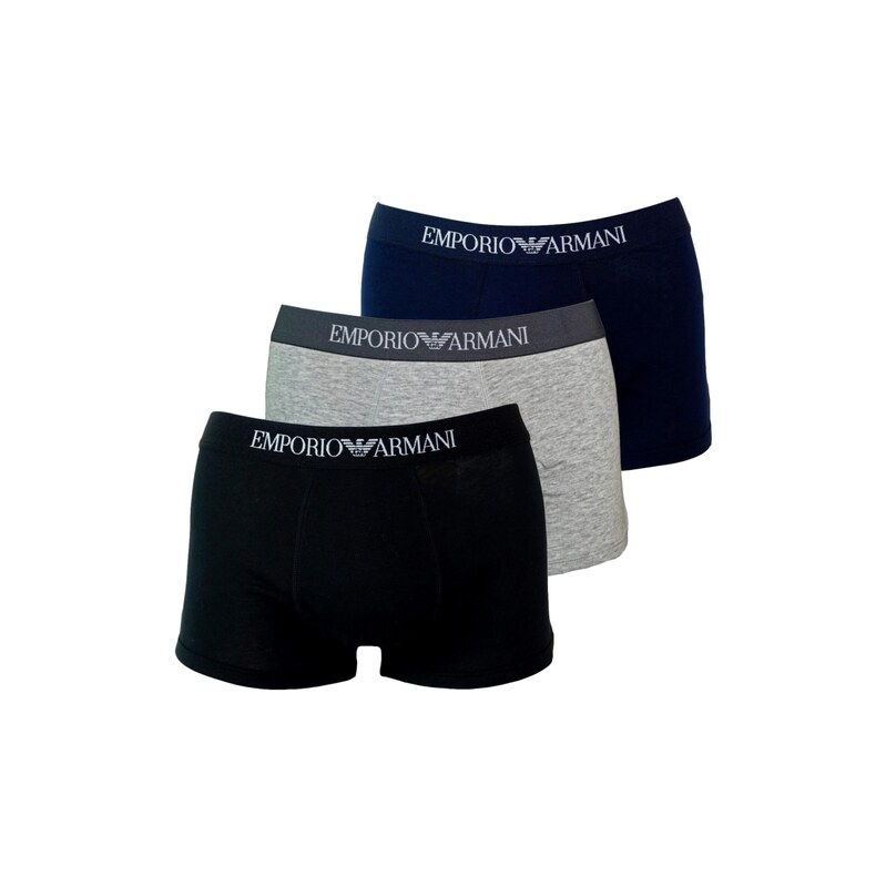 Emporio Armani Boxerky námořnická modř / šedý melír / černá /